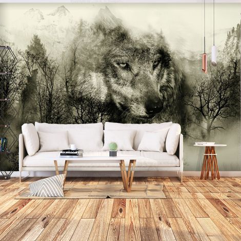 Papier Peint "Mountain Predator Beige" 105 x 150 cm (1/2)