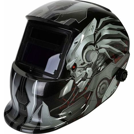 Máscara de soldadura y gafas de seguridad, máscara de soldadura automática, casco de soldadura con 2 lentes y 2 sensores de filtro DIN9 13 regulables para soldadura MIG, TIG, MAG y ARC (1/4)