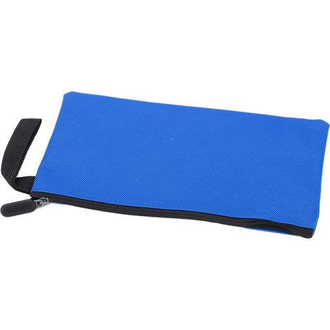 Sacoche à outils en toile résistante, imperméable et portable avec fermeture éclair, bleue (1/5)