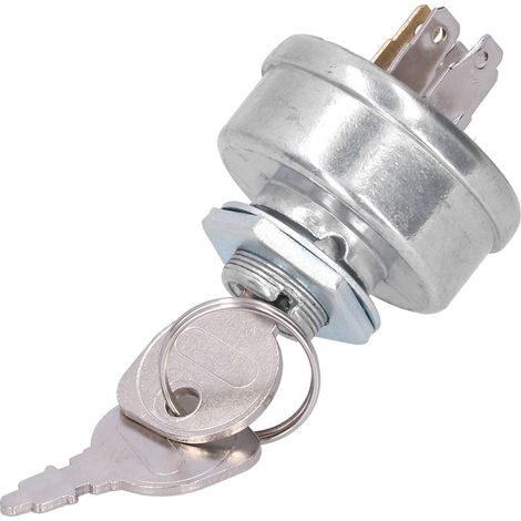 Interrupteur de démarrage 24V avec clés pour tondeuse, compatible 365402 STD365402 3621R 4406R, contacteur d'allumage robuste. (1/5)