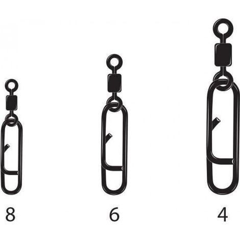 Lot de 9 agrafes + émerillon 3522bn Switch - noir - 14 kg