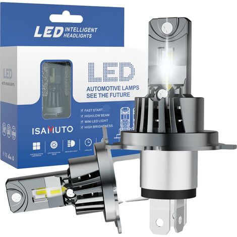 Linterna frontal LED, 10000 lúmenes de brillo, diseño impermeable, H4 (1/2)