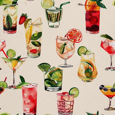 Tissu d'ameublement extérieur Oxford - Motif cocktail DX8443 (1/5)