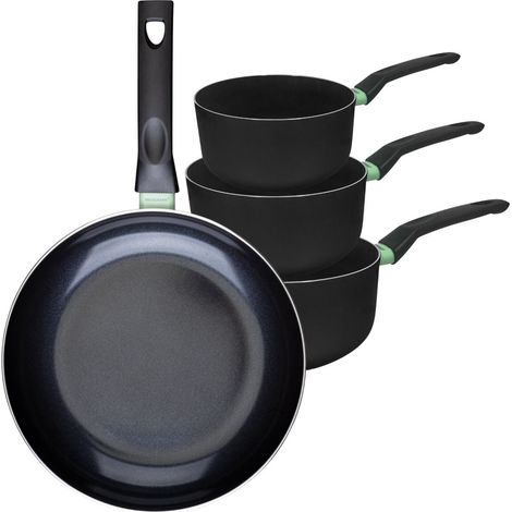 Ensemble de 1 poêle de 30 cm et 3 casseroles 16, 18 et 20 cm Fackelmann Brandao (1/5)