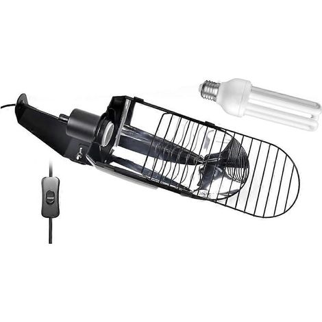 Kit d'éclairage UVB 2.4 pour cage à oiseaux, ampoule UVB 20 W, douille en forme de U avec culot E26 (prise européenne). (1/5)