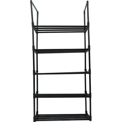 Étagère à chaussures multifonctionnelle à plusieurs niveaux et grande capacité pour placard, couloir, chambre, entrée, 1 colonne, 5 niveaux (1/5)