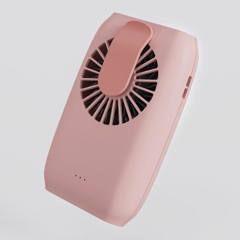 Mini ventilatore (rosa), ventilatore portatile, elegante e gradevole alla vista, adatto per attività sportive all'aperto (1/5)