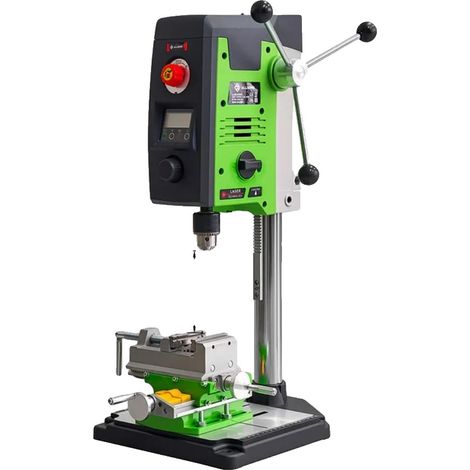 Perceuse à colonne, puissance de 800W, 6 vitesses réglables, compatible avec le travail des métaux, étau de 3 pouces, certifié CE (1/5)