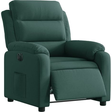 Relaxsessel Elektrisch Dunkelgrün Samt vidaXL696554 (1/5)
