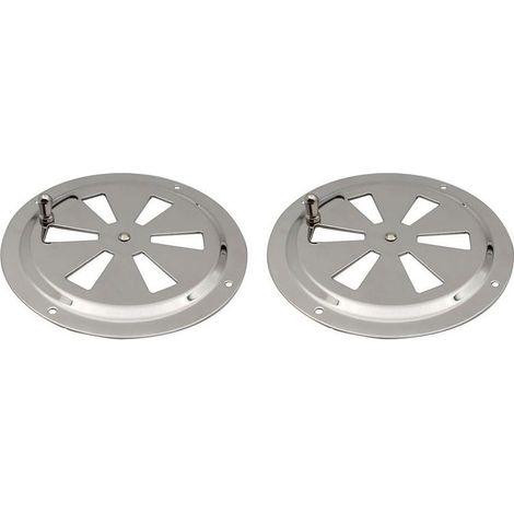 Lot de 2 grilles d'aération réglables en acier inoxydable 316 pour bateaux de mer, yachts, camping-cars et caravanes avec contrôle facile du flux d'air (1/5)