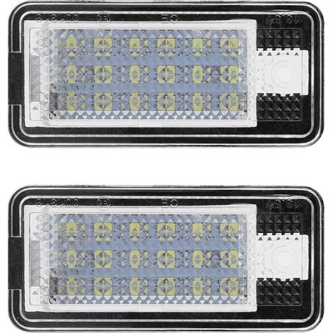 Kit de 2 bombillas LED para matrícula de Audi A3/S3/A4/S4/A6 - Fácil instalación - Iluminación blanca brillante (1/4)