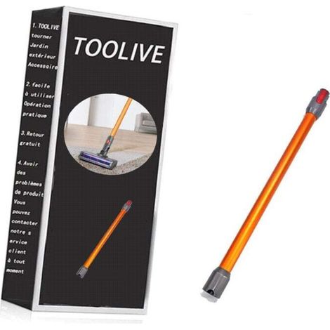 Starres Teleskoprohr, kompatibel mit den Dyson Staubsaugern V11, V10, V15, V8 und V7, Schnellverschluss-Verlängerung, 73 cm Länge – Orange