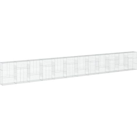 Maison Exclusive - Gabione mit Deckel 1200x50x150 cm Verzinktes E