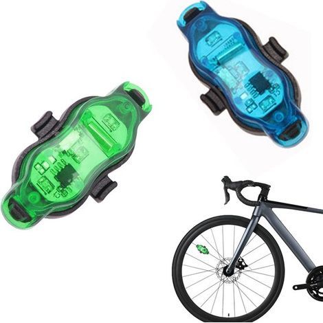Fahrradspeichenlichter – 2 Stück – Fahrradradlichter – LED-Blitzlicht für Ventilkappen (1/5)