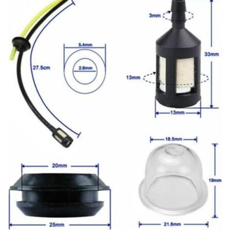 Fuel lines with filters. Fuel filter kit. Brush cutter fuel hoses. Brush cutter and... (1/2)