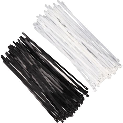 Lot de 100 attaches autobloquantes réutilisables et réglables en nylon pour l'extérieur, la maison, l'atelier et le bureau. (1/5)