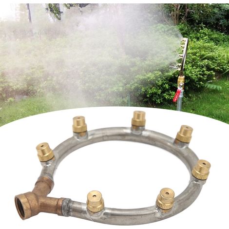 Buse Annulaire Multi-Prise G3/8 Femelle Atomisation Cuivre Inoxydable 7 Jets Jardinerie Agriculture (1/5)