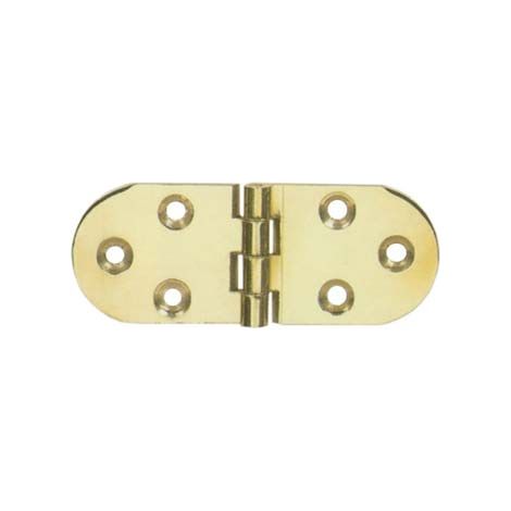 CERNIERA A BISCOTTO - OTTONE LUCIDO MM 80X30- 6 pezzi