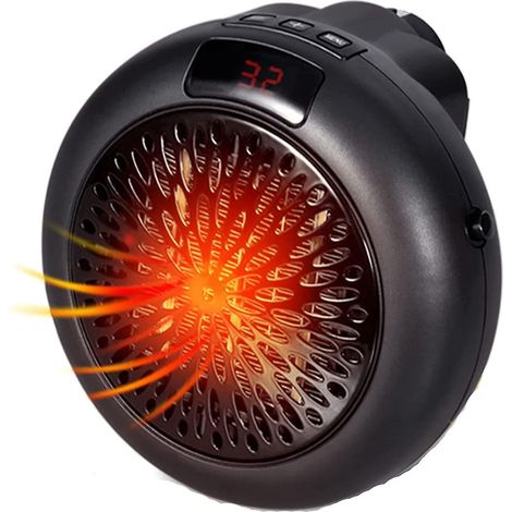 Mini-chauffage électrique portable avec télécommande, prise européenne (1/5)