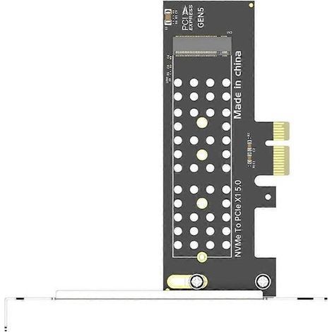 PCIe 5.0 x1 auf M.2 NVMe Adapter – 32 Gbit/s Geschwindigkeit für 2280/60/42/30 SSDs – PCIe x1/x4/x8/x16 kompatibel – LED-Anzeige (1/5)