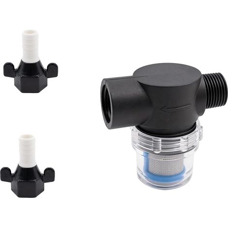 Filtre 1/2" NPT, filetage conique américain int./ext., 50 mesh, pour pompes de jardin, puits, immergées et automatismes domestiques. Pas pour lave-linge (1/5)