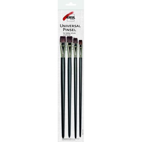 Kreul Universalpinsel Synthetics flach 4er Set Pinsel