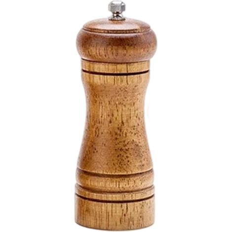 Moulin à poivre manuel en bois, moulin à poivre à noyau en céramique, base pour flacon d'assaisonnement au poivre et au sel de mer, idéal pour les ustensiles de cuisine. (1/5)