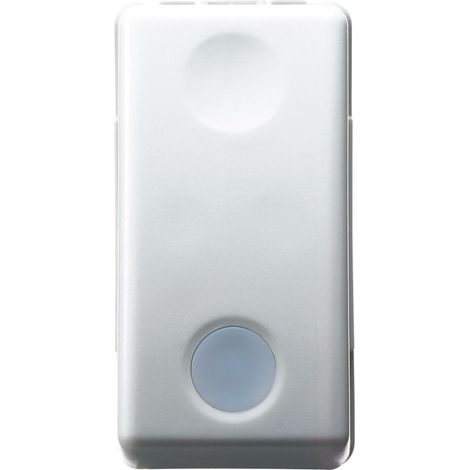 Gewiss derivatore per serie civile in versione tasto bianco lucido 1p 16ax luminoso 230v gw20577