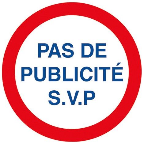 5 Disque Adhésif Pas De Publicité Svp - Iso