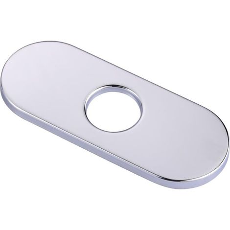 Plaque De Recouvrement - Acier Inoxydable - Pour Évier Cuisine 1 Ou 3 Trous - 6 Pouces - Argent (1/5)