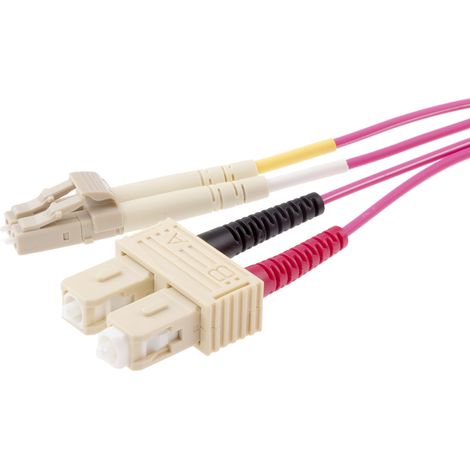 Câble fibre optique RS PRO 1m Avec connecteur / SC, OM4 Multi-mode ( Prix pour 1 )