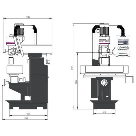 Präzisions-Bohr-Fräsmaschine MT 50 OPTImill (1/5)