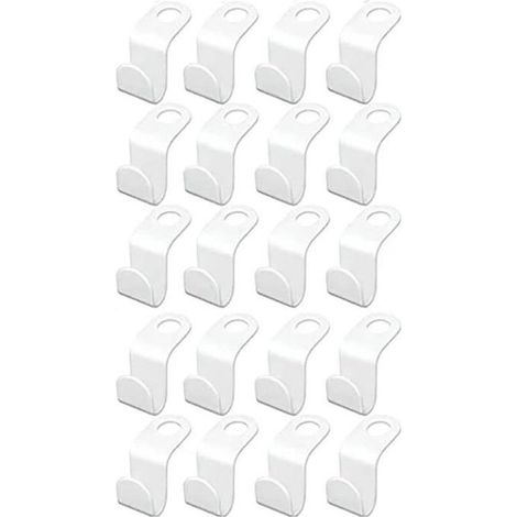 Crochets pour Cintres Lot de 20 - Crochets de Penderie pour Armoire et Dressing (1/5)