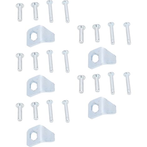 Kit 5 Plaques Métal Ferme-Porte Moustiquaire Acier Inoxydable avec 20 Goupilles de Remplacement Compatibilité Universelle (1/4)