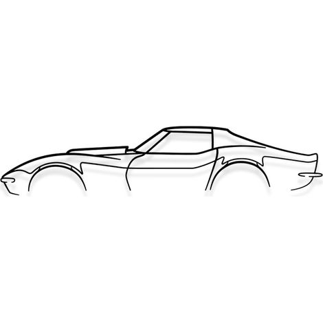 DECORACIÓN DE PARED DE METAL - CORVETTE C3 L88 - Decoración de metal - 100CM