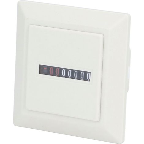 Compteur horaire BERM, manomètre mécanique, minuterie électronique industrielle professionnelle, 72 x 72 mm, blanc, 220 V CA