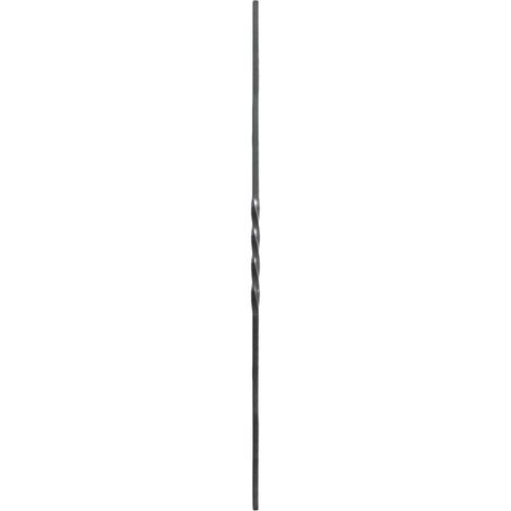 Barreau semi torsadé - Hauteur 1100mm carré de 12mm - Fer forgé - À souder - DECO FER FORGE