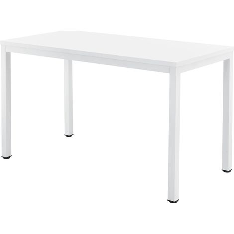 Escritorio para ordenador mesa de trabajo ajustable 120 cm blanco 030001158