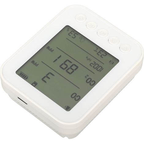 Détecteur qualité air voiture 7-en-1 CO2 CO pression température humidité compteur blanc 5V (1/5)