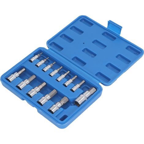 Nannigr 13 Pcs Torx Bit Socket Set H2-14 Acier Clés à Douille Hexagonal Torx Socket Shank Tool Tournevis Bit Set,Torx male H2 H2.5 H3 H4 H5 H5.5 H6 H7 H8 H9 H10 H12 H14 (1/5)