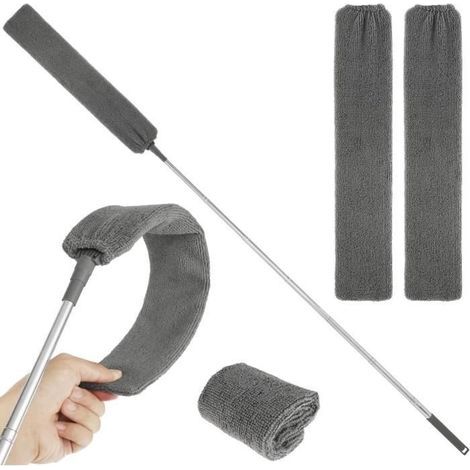 Balai Poussiere sous Meuble,Microfibre Brosse à Poussière de Chevet, Télescopique,Retractable Gap Dust Cleaner (1/4)