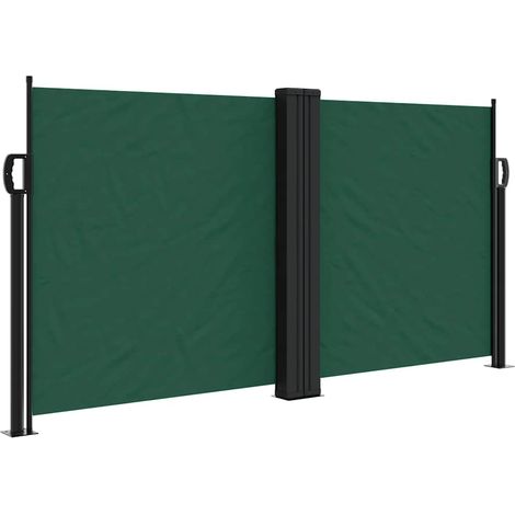 Maison Exclusive - Seitenmarkise Ausziehbar Dunkelgrün 120x1200 c