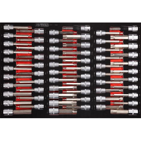 KS Tools 1/2 Bit-Stecknuss-Satz in Schaumstoffeinlage, 64-tlg. Ausführung 2 (1/2)