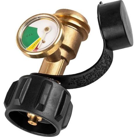 1 Manomètre pour bouteille de propane, Raccord QCC1 Type 1, 5 à 40 lb, Camping-car, Barbecue, Chauffage (1/5)