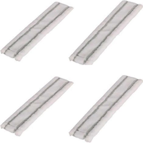 Lot de 4 chiffons de nettoyage en microfibre de 7 cm x 27,5 cm pour nettoyeur de vitres Kärcher WV1, WV50 et WV75. Durables et pratiques. (1/5)