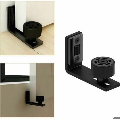 Guide De Plancher Ajustable - Pour Porte Coulissante En Bois - Compatible Avec Épaisseur De Panneau 23 À 50 Mm - Noir - 1 Pièce (1/4)