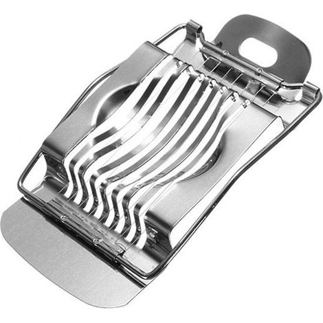 Coupe-œufs en acier inoxydable - Coupe-œuf durable - Trancheuse pour œufs durs et à la coque - Accessoire de cuisine pratique et facile à nettoyer (1/5)