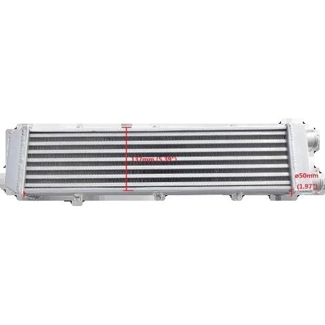Ladeluftkühler, Aluminiumkonstruktion, Kernabmessungen 550 x 140 x 78 mm, 2-Zoll Einlass/Auslass, Bar & Platten Design, Universelle Kompatibilität (1/5)