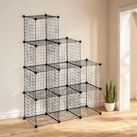 Bibliothèque schwarz en metall 105 x 35 x 105 cm (1/5)