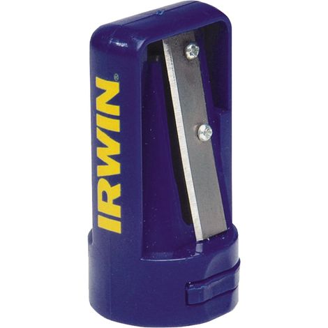 IRWIN 233250 Manual Pencil Sharpener – Blue and Yellow, Handheld, Durable and Easy to Use